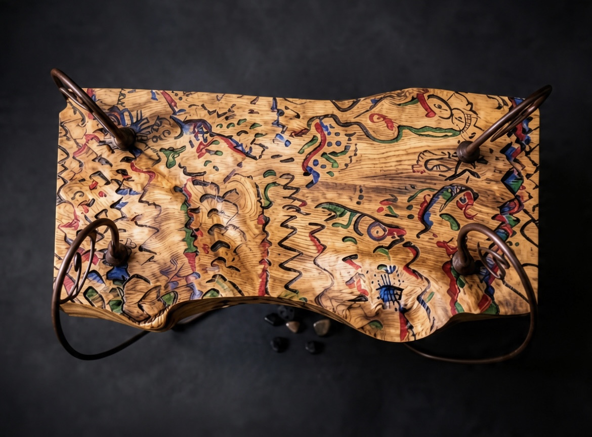 Mesa Artesanal cafetera de diseño Europeo