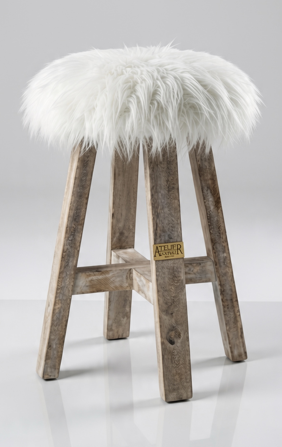 Taburete de diseño contemporaneo.